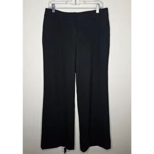 Ann Taylor Loft "Ann" black wide leg career dress pants - 10
